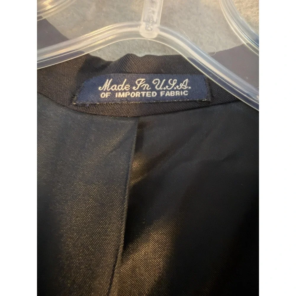 Graham & Gunn Ltd. Blazer Sport Coat Mens 40S Blue Gold Button USA Jacket